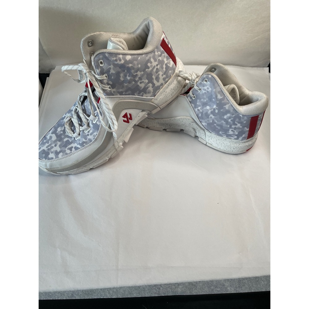 Adidas J Wall 1 Basketball Shoes Grey White Camo Red Mens Size 15 S85573